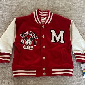 Disney Mickey Mouse Red and Cream Kids Jacket